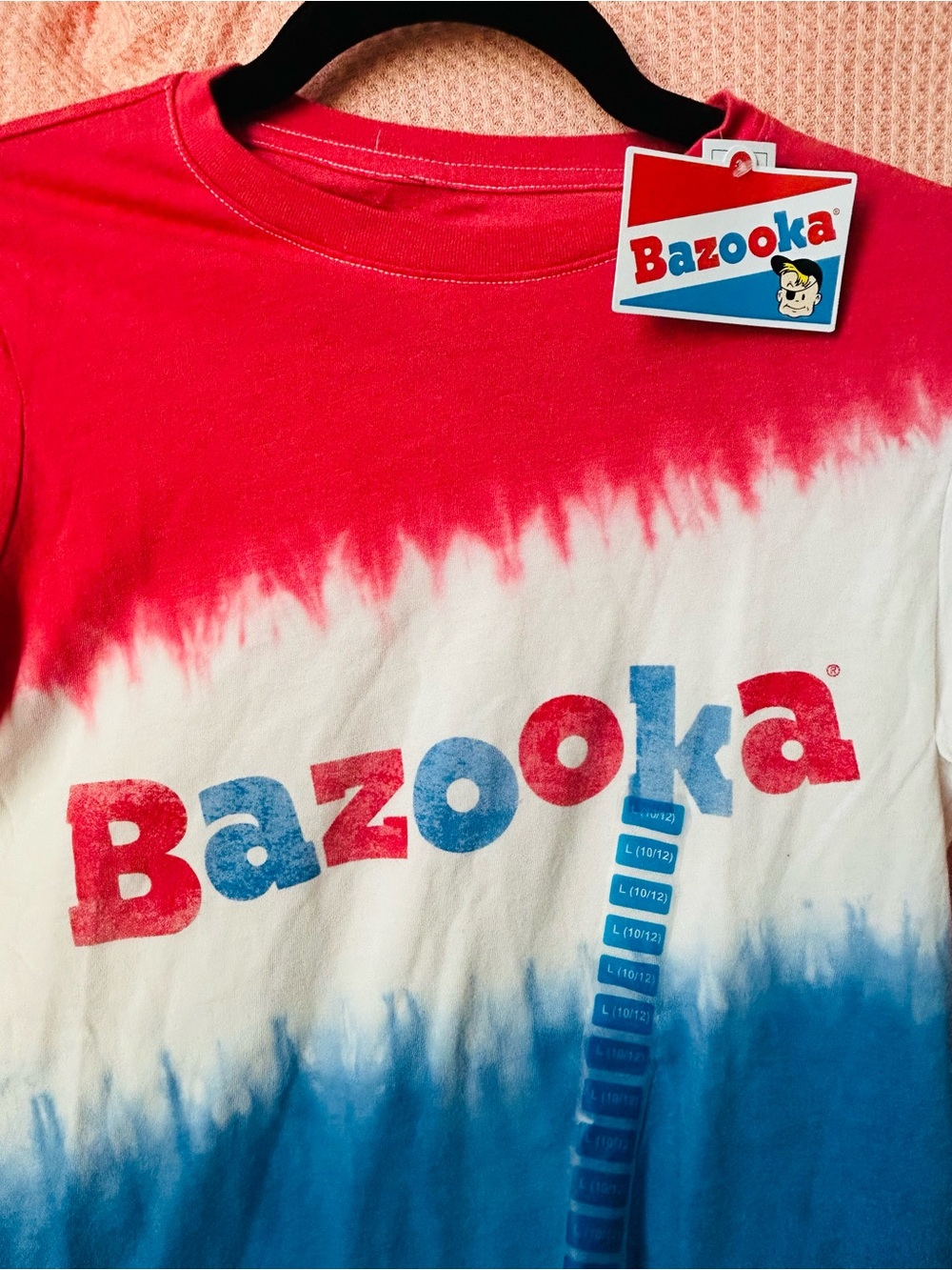 Bazooka Red White Blue Tie-Dye Tee